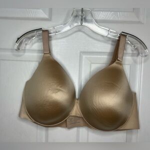 Soma Vanishing Back Full Coverage Bra 44D Tan Seamless Padded Adjustable Strap